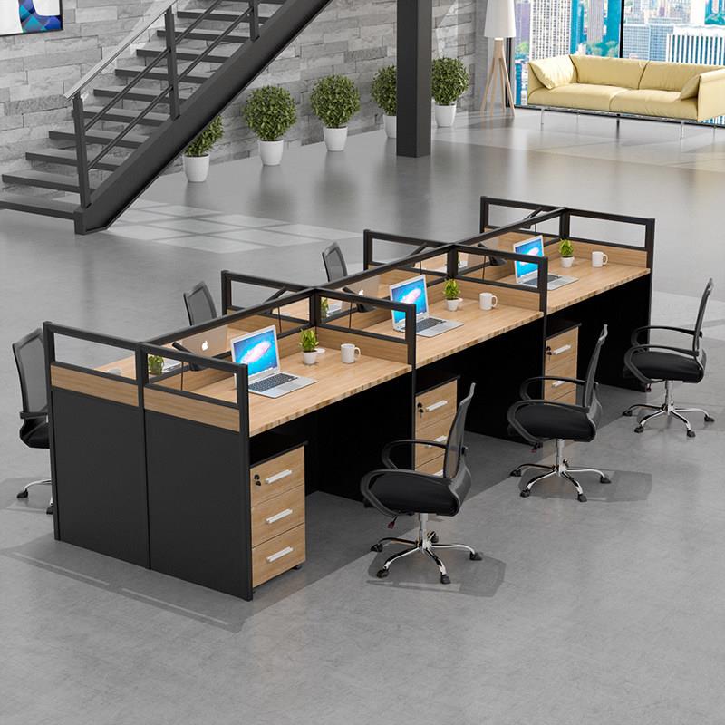 屏办公室六人组工PF-45-1合电脑办公桌简约员办公卡座位风办公桌