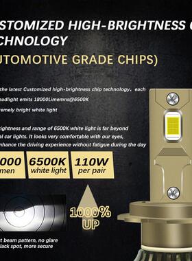 新货车汽车LED7大灯hh1车灯h11灯泡9012强款900光5超亮h4近G15远