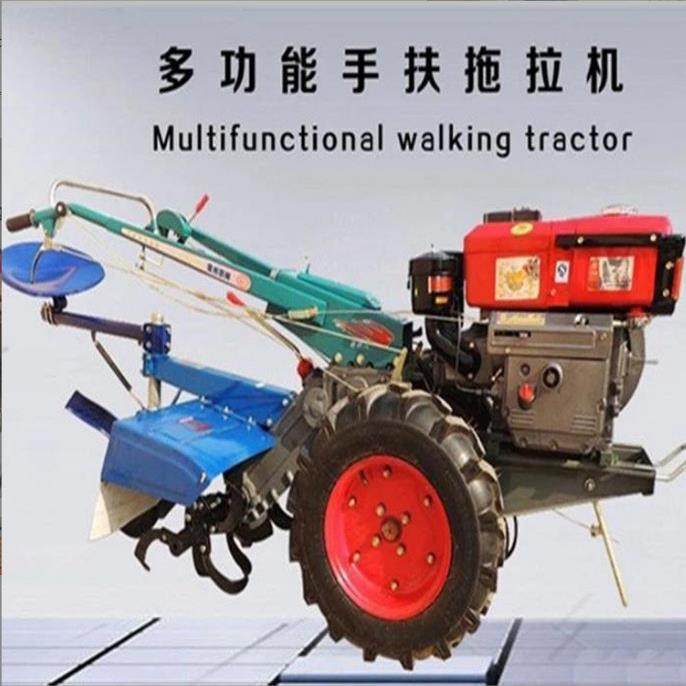 农田大棚深翻犁地机旋耕机柴195电动小油型手轮扶拖启拉机两手扶