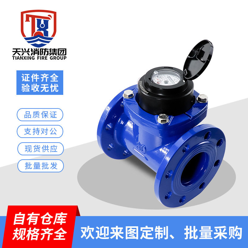 宁波总厂牌国标大口径工业水表可拆卸螺翼防冻LXLC法兰干式水表