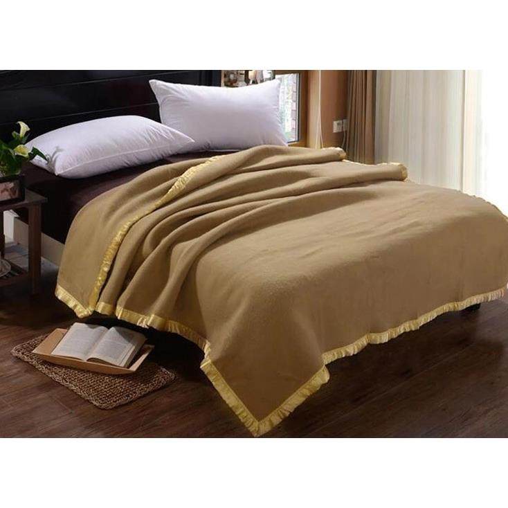 保暖睡进羊毛毯纯羊毛柔软防潮口老式加绒毯单子无品牌/双人加厚