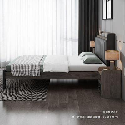 实木床.现代VAL简约2米出1.租房经济型双人床主卧15米单人床