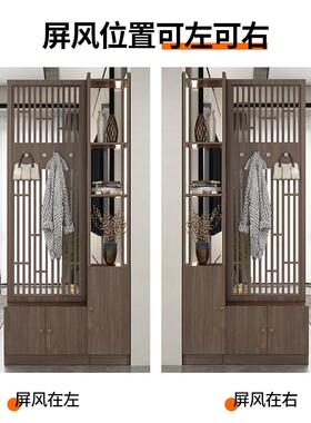新中式入户屏风隔柜客实厅F77M55S6断玄关柜正对进门口挡遮木置物