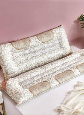 明子双情人枕1m决长护颈双人枕芯荞麦枕头网款红侣枕UKX一体1.8米