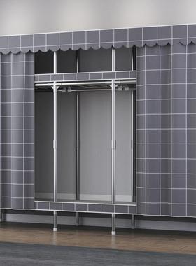 租房衣房柜家用卧室简简加cp#33233易布衣柜钢架粗加厚管组装现代