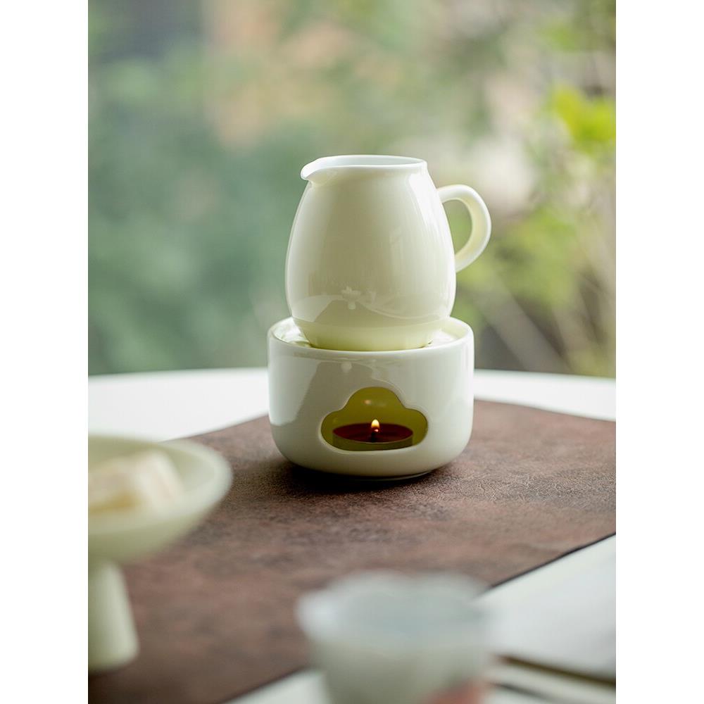 拓土陶瓷温茶底座公道杯组合温茶炉温茶蜡烛保温暖茶烛台加热茶具