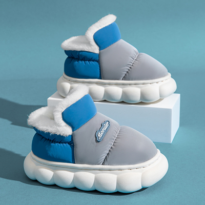 冬季儿童棉拖鞋包跟亲子棉鞋大童保暖加绒加厚防滑防水羽绒鞋居家