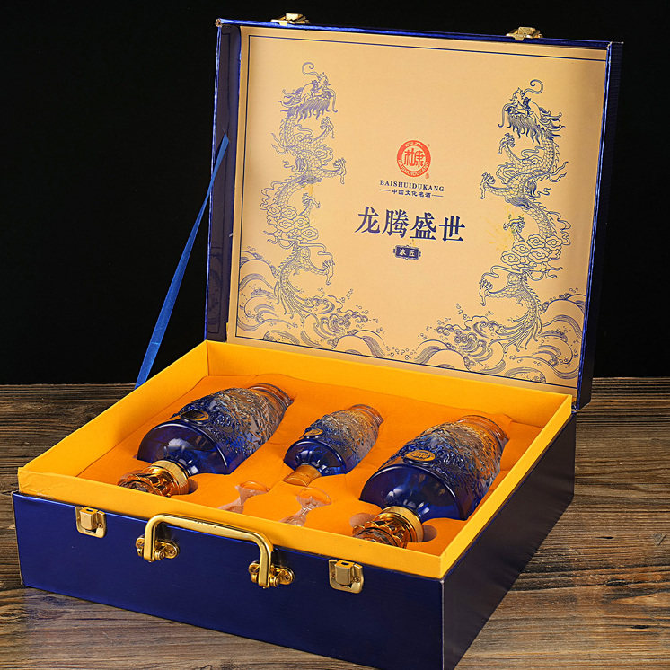 顺丰E16【龙腾盛世礼盒】白水杜康浓香型白酒52度商务送礼品整箱