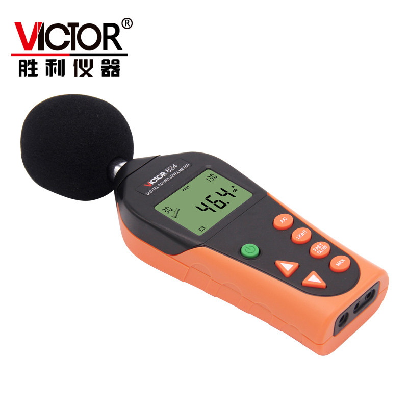 胜利数字分贝仪噪声测试仪器VC824专业级高精度测音噪音计声级计