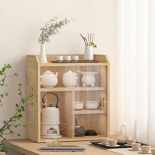 家用书柜置物柜桌面带门客厅防尘亚克力收纳柜转角柜多层推拉门