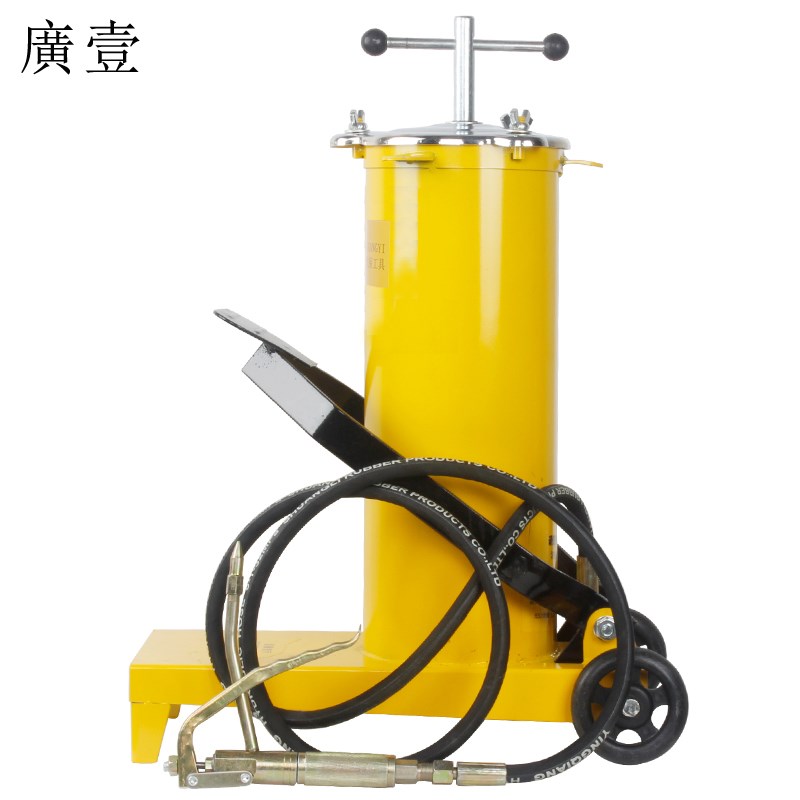 广一廣壹工具脚踏式注油器 脚踩高压注油机 6L黄油枪 6升黄油机
