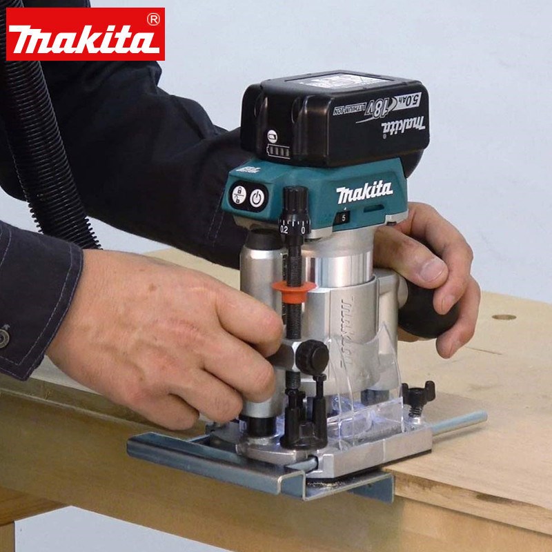 makita牧田DRT50RTJ充电修边机家用无刷电动木工雕刻机DRT50ZJX9