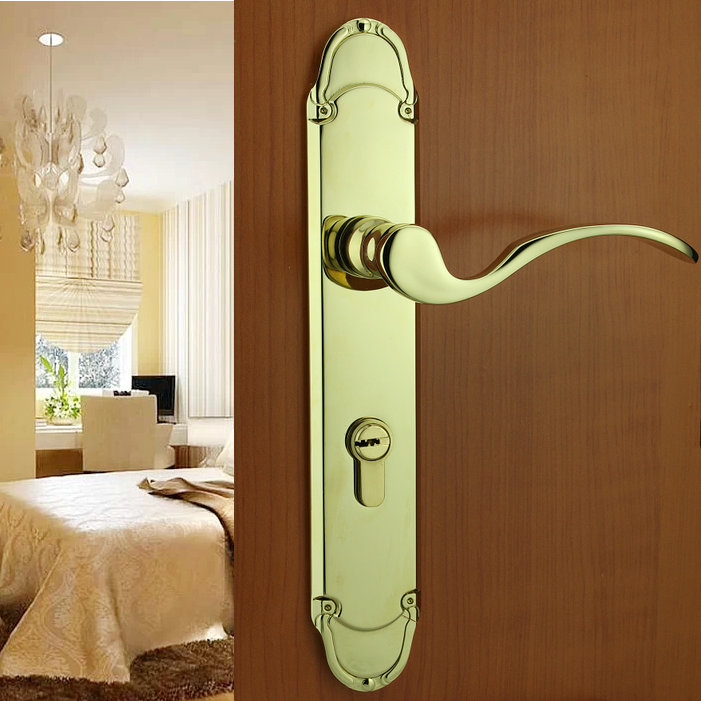 德国鸿瀛亮金欧式简约房门锁 大门锁 室内门锁 美式田园执手锁具