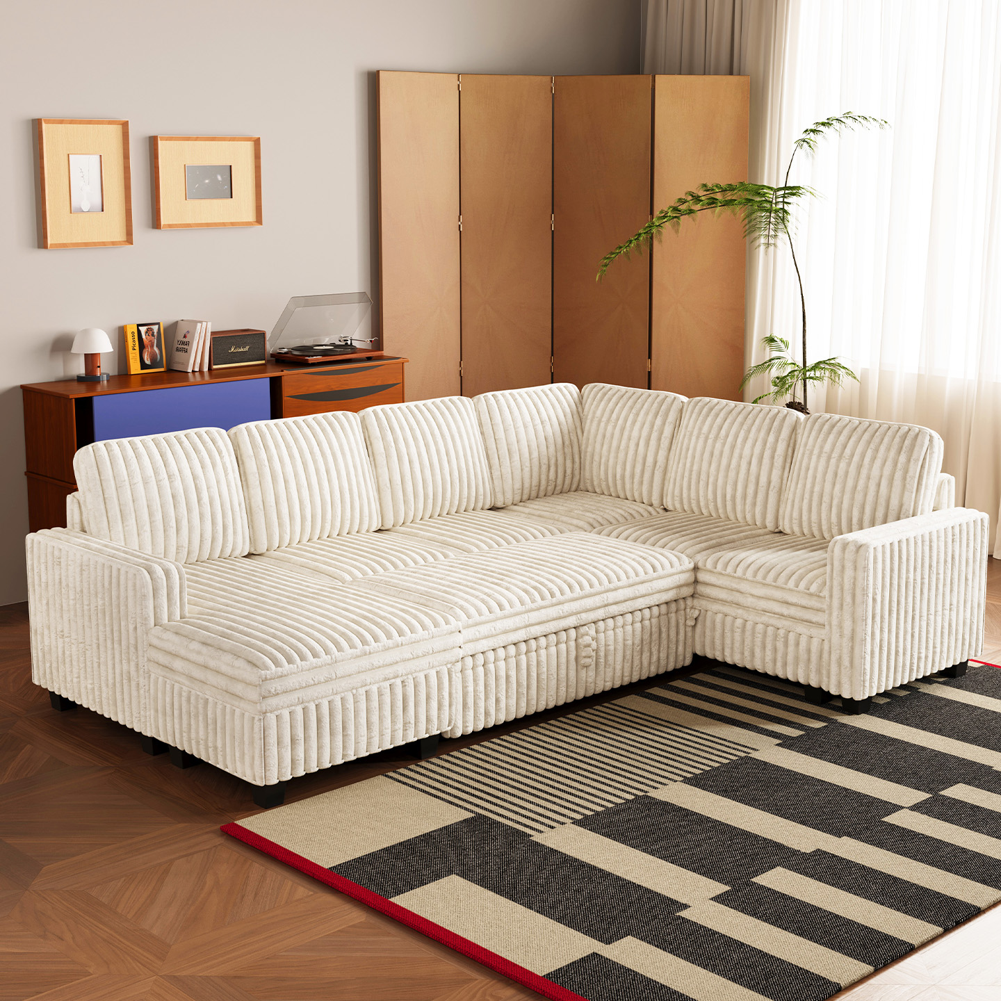 Belffin贝儿芬可拆洗兔毛绒沙发