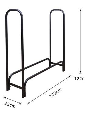 柴铁木材收纳架落地壁火炉工具柴火架欧MCJ-4FT3美架木材木收纳架