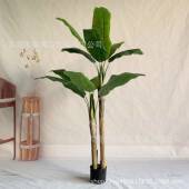 仿真热带芭蕉树树绿内植假TOD盆栽室香装 蕉饰琴叶榕假树落地旅人