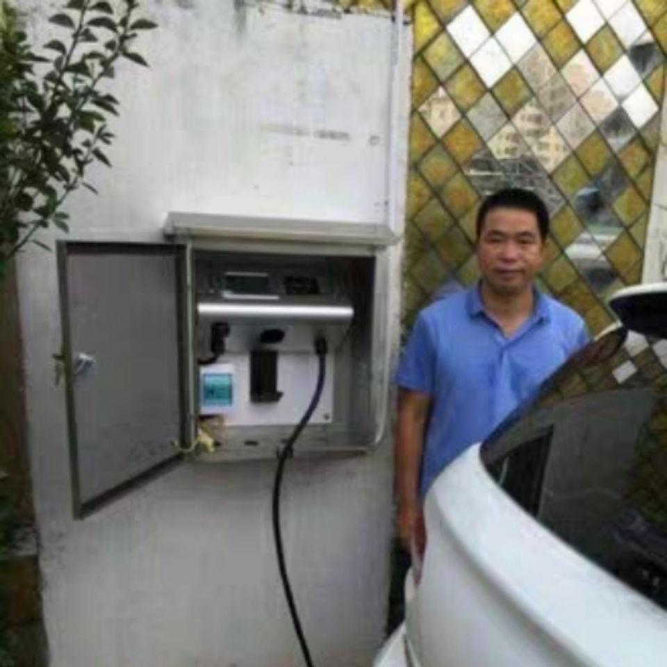 比迪荣威充电桩外户防雨水电保护箱不锈钢材亚质防雷防QIB漏安全
