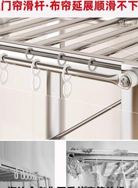 LQL加不钢钢架布衣柜出租房现代加粗固钢管组装锈可叠家用简易衣