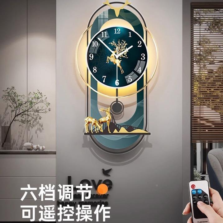 挂钟家用厅现奢代轻大气装饰挂表客UFZ钟简约创意时挂墙钟表室内
