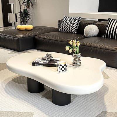 规新款搭色云简朵茶几客厅现代奶油风小户型不则异LUZ形客约厅茶