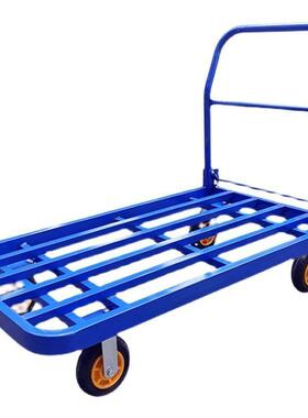 手推车车拉车货钢管平板折叠小静音搬VJM运车拖车便携家用手拉车