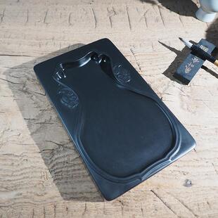 歙守MWY口如瓶台纪晓藏砚砚歙县歙砚砚坑砚山龙尾山砚石黑老砚台