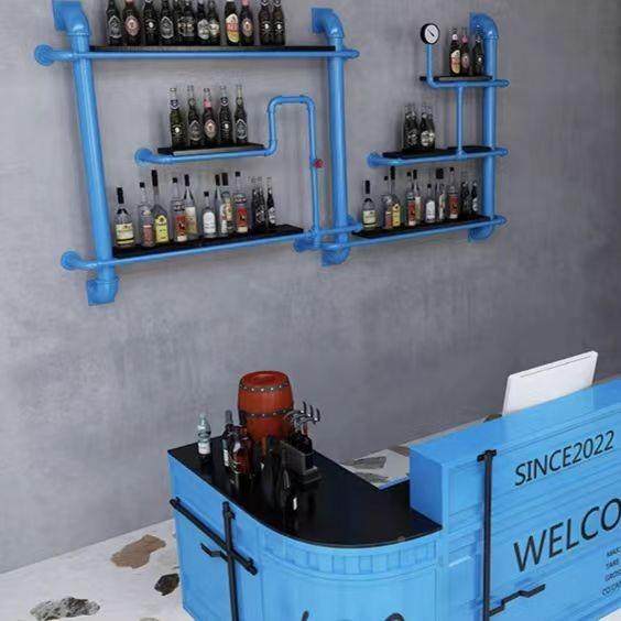 意面水管置物架书29374架铁艺创复古展示架水隔管板墙工业风酒架,住宅家具,搁板/置物架/家用陈列架,淘宝优惠券,粉丝福利购,淘宝优惠卷