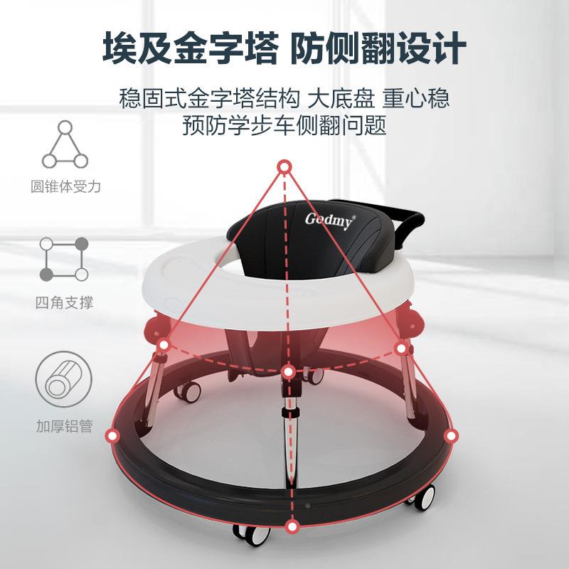 婴儿学车防步o型腿多MQF功能侧翻5防-18月可坐可推学行车儿童推手