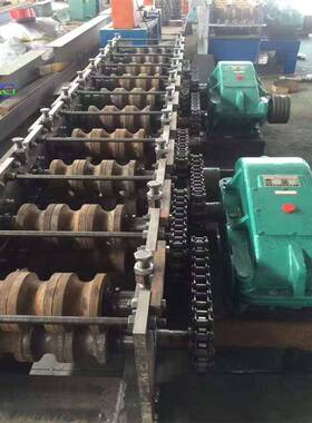 旧手架材圆管动变方管js-yfj-2机小管型圆管压扁脚机全自圆管压方