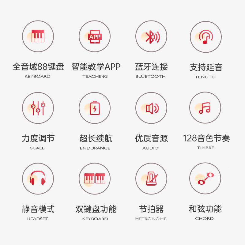 贝多辰可折叠UFW钢琴88键度便携式电子琴初专力学业替电代手卷钢