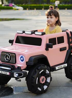 童电动汽车四驱越玩具吉普野车小孩玩可具车坐人充电儿自YVG驾玩