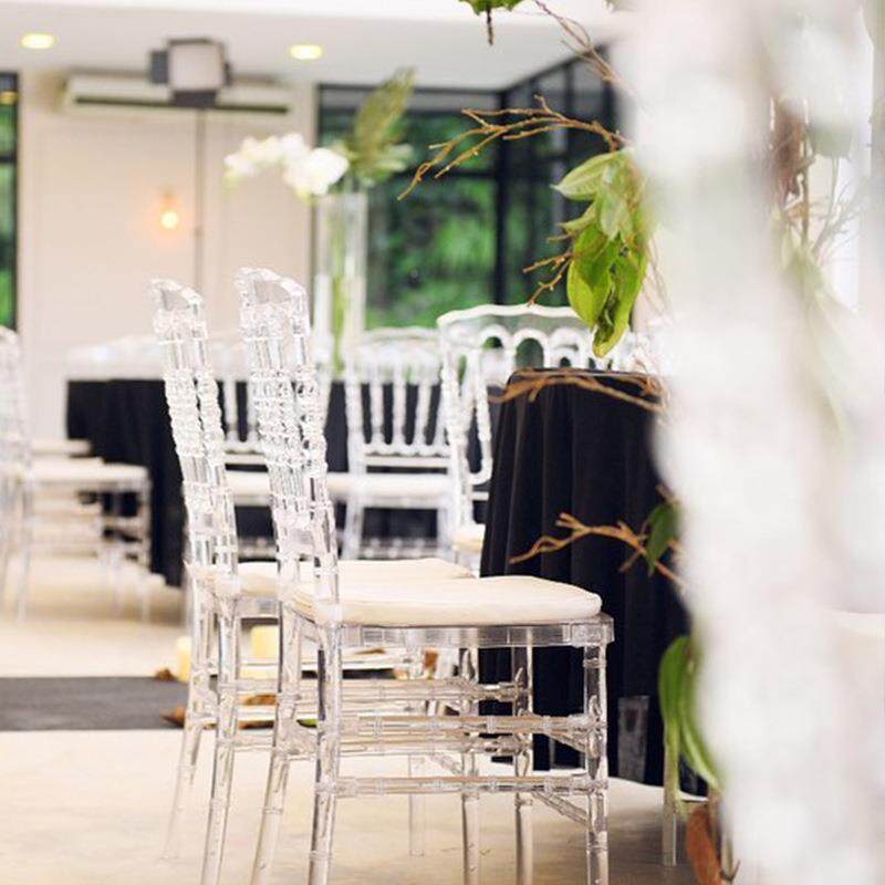 网红水P晶竹廷椅节子C塑料透明亚克力婚礼180堂主题宴宫会厅婚庆