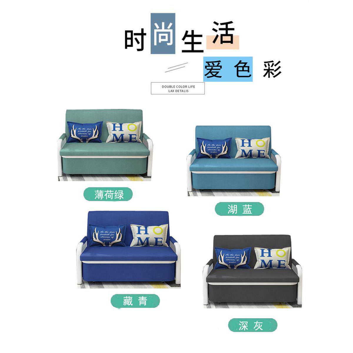 折叠ZXQ易床单人床12.米家用办公室躺椅沙发床两用简床午睡床午休