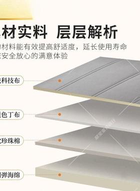 技科布软包头靠背免床洗透气床头榻ZBK榻米粘贴可轻奢防污
