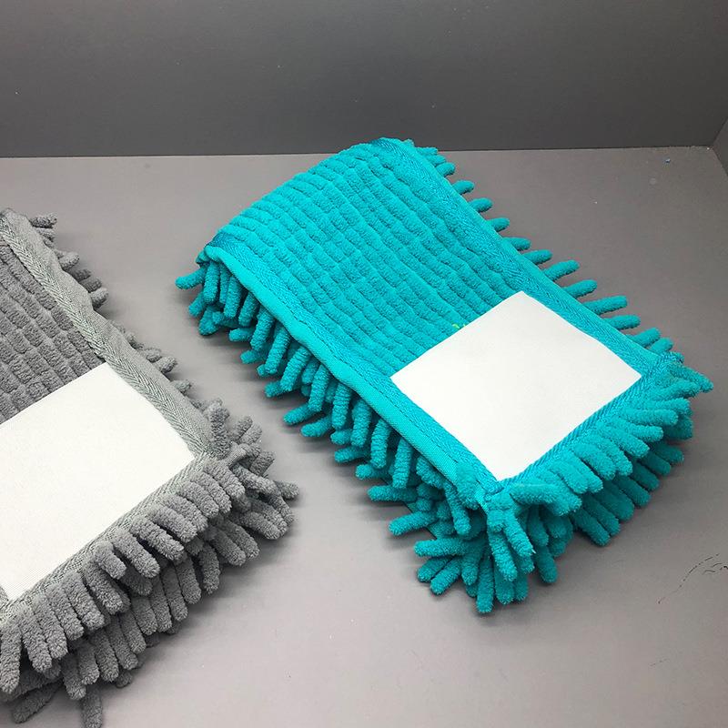 大号超细纤维雪尼尔平板板拖把头平拖把替换布平板灰色拖把887蓝