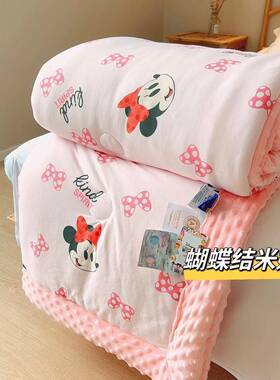 A针织棉豆豆被母EFO婴豆大豆类纤维春被芯安抚秋被子保暖豆绒秋冬