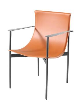 意式轻奢马鞍皮餐椅端35675约家用不锈钢椅子设计师书椅简酒店洽