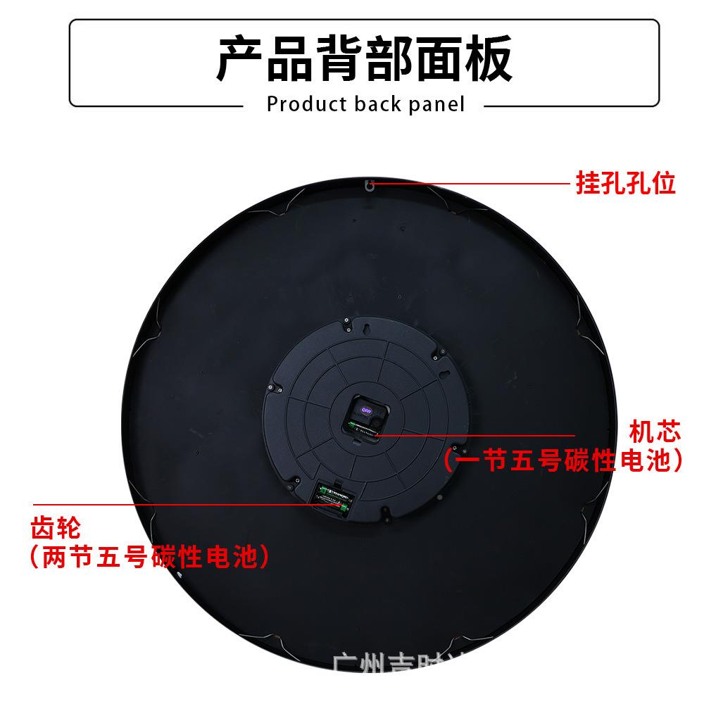 8做0cm大尺GTCM2001寸旧场创意挂墙钟复古齿轮钟面时钟商业所装饰