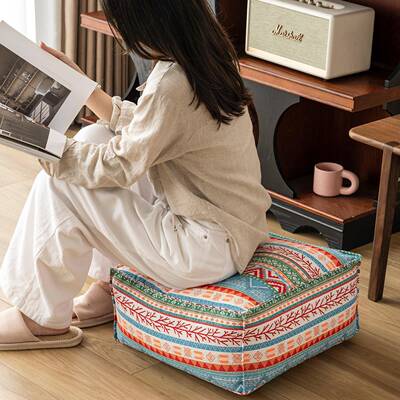 加厚蒲方家形团坐垫用地懒人地板榻榻米阳上台飘窗垫客民族风6厅