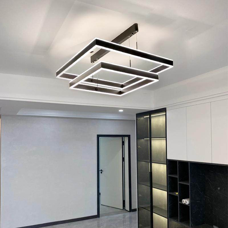 网客厅吊灯方形轻奢气后现代简约红大餐厅卧室餐厅灯智662能中山,家装灯饰光源,智能吊灯,淘宝优惠券,粉丝福利购,淘宝优惠卷