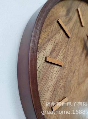 205客厅新2中式简约挂钟实木家用EGI创新小时意钟挂款表挂墙现代