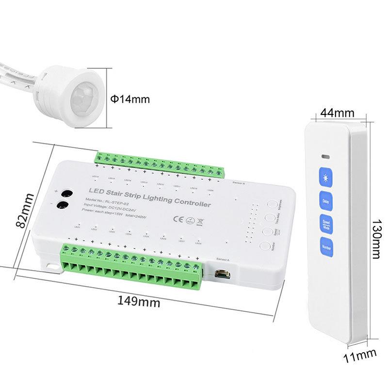 踏步楼梯P灯IR应感照控制器嵌入58638式智能LED灯带楼梯明控制器