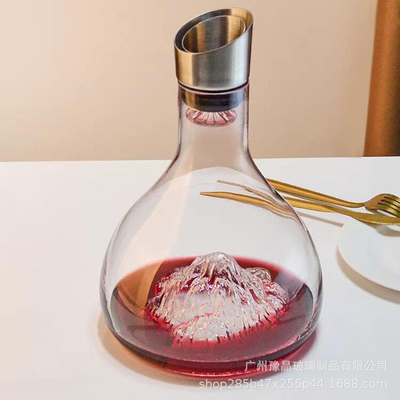 靖宇璃瀑式快速水晶KCP玻水布滴醒器红酒过滤酒家用创意分酒器酒
