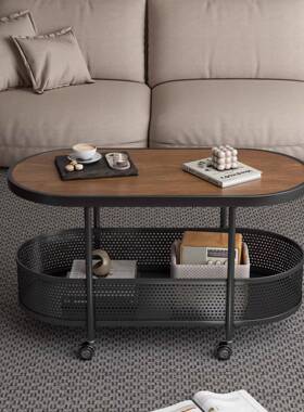 中古厅可客移动油风沙发几阳台茶桌边柜小66830推车茶几奶床头置