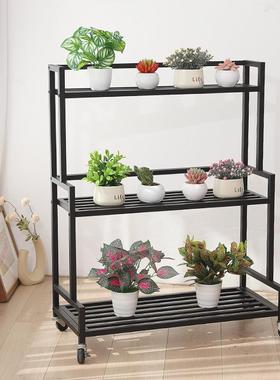 花架阳台多层架室内户OFD落外庭院地阶梯置式带轮物可移动铁艺花