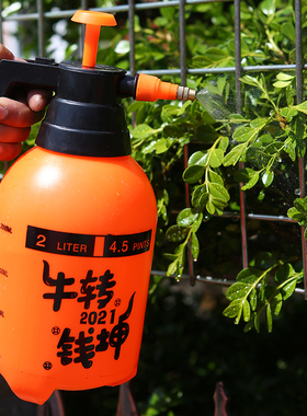特价小喷雾器小喷壶浇花壶气压喷壶种花橙色喷水气压式绿色加长杆
