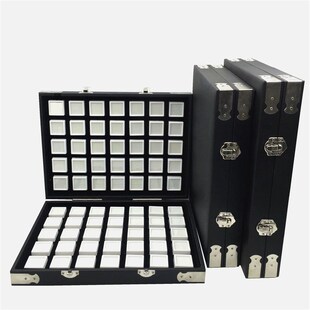 3*3宝石盒70只装亚克力小盒子PU扣箱钻石盒裸砖收纳箱首饰展示盒