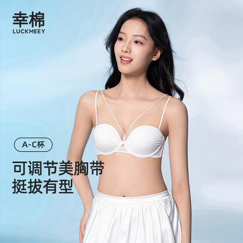 幸棉小胸聚拢网纱美胸带内衣女