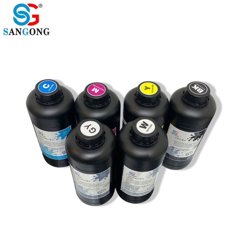 源头UV墨水uvdtf平板卷材打印机XP600 I3200 水晶标固化耗材