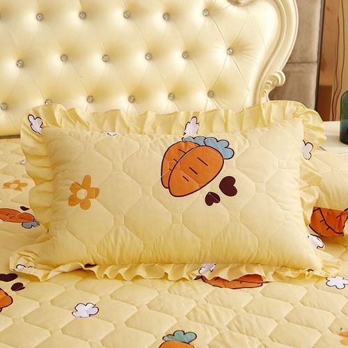 花边枕套一对装枕头套双层夹棉碎花枕头皮宿舍家用成人枕芯套4874